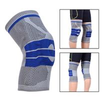 Joelheira Compressão Estabilizador Esportivo Silicone Spring Knee Pad Gel Suporte para Joelho