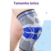 Joelheira Compressão Flexivel 3D Ortopedica Esportiva Anel e Haste Flexivel 3D Treino Alívio Dor Joe
