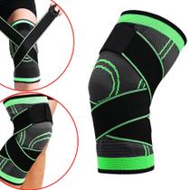 Joelheira Compressão Ortopédica Ajustável Com Faixa Dupla Ideal Para Musculação LE6104