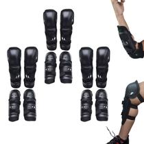 Joelheira Cotoveleira Articulada Kit 3 Uni Bike Trilha Patins Esporte Motocross Proteçao Joelho Cotovelo Ciclista Enduro