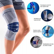 Joelheira de Alta Compressão Esportiva Anel e Haste Flexivel 3D Treinos Exercício Funcional Pakur Alívio Dor Joelho