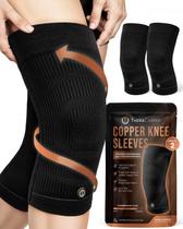 Joelheira de cobre TheraCopper para homens e mulheres (pacote com 2) pequena