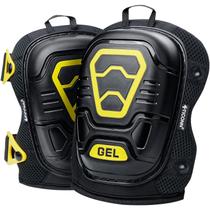 Joelheira de gel TICONN para trabalho pesado Masculina Preta e amarela