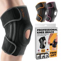Joelheira DR. BRACE ELITE com estabilizadores laterais e almofadas de gel Joelheira DR. BRACE ELITE com estabilizadores laterais e almofadas de gel