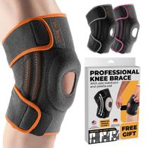 Joelheira DR. BRACE ELITE com estabilizadores laterais e almofadas de gel Joelheira DR. BRACE ELITE com estabilizadores laterais e almofadas de gel