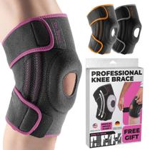Joelheira DR. BRACE ELITE com estabilizadores laterais e almofadas de gel Joelheira DR. BRACE ELITE com estabilizadores laterais e almofadas de gel