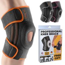 Joelheira DR. BRACE ELITE com estabilizadores laterais e almofadas de gel Joelheira DR. BRACE ELITE com estabilizadores laterais e almofadas de gel