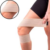 Joelheira Elastica Ajustavel Tamanho Unico Bege Vollo