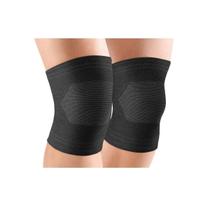 Joelheira Elástica Antialérgica Pt Fibra Bamboo G Hidrolight