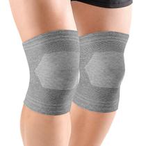 Joelheira Elástica Bamboo Tam G Cinza c/2 Hidrolight