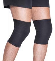 Joelheira Elástica De Compressão Kestal Ksn044 - Par Preto