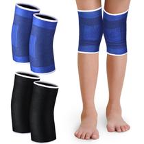 Joelheira infantil Aoriher para meninas e meninos, suporte de patela, azul Joelheira infantil Aoriher para meninas e meninos, suporte de patela, azul