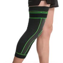 Joelheira Longa Esportiva Ajustável Fitness De Compressão Articulada Ortopédica Academia Academia