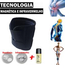 Joelheira Magnética Ortopédica Compressão + Óleo Massageador
