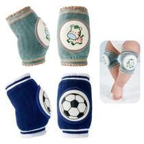 Joelheiras para bebês Reidio, 2 pares de algodão engatinhando, unissex, de 0 a 4 anos