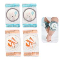 Joelheiras para bebês Reidio, 2 pares de algodão engatinhando, unissex, de 0 a 4 anos