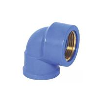 Joelho 90 soldavel bucha latao-25x3/4"-azul Joelho 90 soldavel bucha latao-25x3/4"-azul