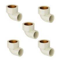 Joelho 90 Transição CPVC 22mm x 1/2" Tigre Kit 5 Unidades