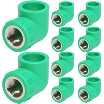 Joelho 90º F/F Insmet Ppr 25mm x 1/2"pol 10 Peças Krona