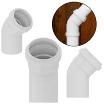 Joelho Cotovelo Branco 45 75mm Esgoto Encanamento PVC Tigre Joelho Cotovelo Branco 45 75mm Esgoto Encanamento PVC Tigre