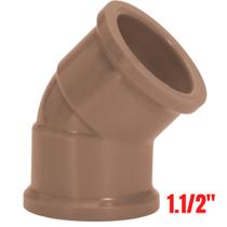 Joelho Cotovelo Conexão PVC Marrom Soldável De 45 Graus Para Água Fria 1 1/4 Polegadas 40 mm Amanco Joelho Cotovelo Conexão PVC Marrom Soldável De 45 Graus Para Água Fria 1 1/4 Polegadas 40 mm Amanco