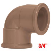 Joelho Cotovelo Conexão PVC Marrom Soldável De 90 Graus Para Água Fria 3/4" Polegadas 25 mm Amanco