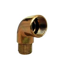 Joelho Cotovelo Curva Metal Dourado Macho X Fêmea 1/2 X 90