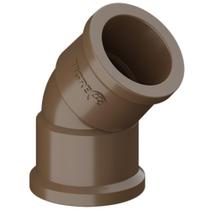 Joelho De 45 Graus Soldável PVC Marrom Para Canos Tubos De Água Fria De 4” Polegadas 110mm Tigre