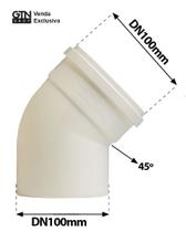 Joelho Esgoto 45º x DN100mm 10 Peças Krona