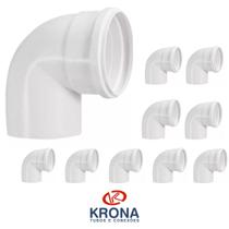 Joelho Esgoto 90 50mm Krona - 10 Unidades