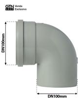 Joelho Esgoto DN100mm 2 Peças Série Reforçada Krona