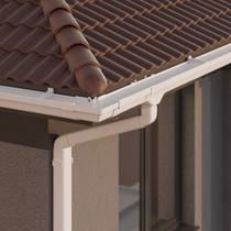 Joelho Frontal do Condutor de Calha Branco 95x78mm Astra Joelho Frontal do Condutor de Calha Branco 95x78mm Astra