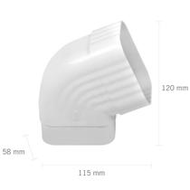 Joelho Lateral Do Condutor da Calha Branco 58x115mm - CAL/JOL*BR - ASTRA Joelho Lateral Do Condutor da Calha Branco 58x115mm - CAL/JOL*BR - ASTRA