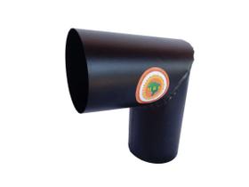 Joelho Para Tubo De Chaminé Preto Diâmetro 20Cm - Brassol