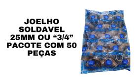 Joelho Soldável 25 mm Plastilit pacote com 50 peças