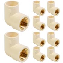 Joelho Transição Ff Cpvc 22mm x 1/2"pol 10 Peças Ultraterm Krona