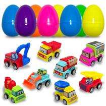 JoFAN 8 Ovos de Páscoa com Carrinhos de Engenharia com Fricção