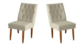 Jogo 02 Cadeiras de Jantar Estofada Cozinha Paris Suede Palha Eli Móveis Jogo 02 Cadeiras de Jantar Estofada Cozinha Paris Suede Palha Eli Móveis
