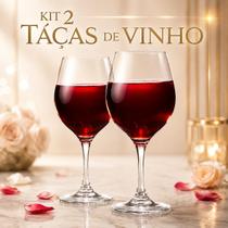 Jogo 02 Taças Vidro De Vinho Agua 385 Ml Cor Transparente Jogo 02 Taças Vidro De Vinho Agua 385 Ml Cor Transparente