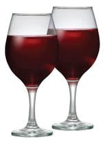 Jogo 02 Taças Vidro De Vinho Agua 410 Ml Cor Transparente