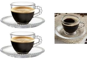 Jogo 02 Xícaras de Cristal para Café bolinha 100 ML -L'Hermitage