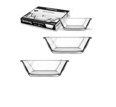 Jogo 03 Travessas Tigela Mini Vidro - 140 ML Jogo 03 Travessas Tigela Mini Vidro - 140 ML