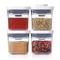 Jogo 04 Potes Quadrados de 200mL POP 2.0 - OXO