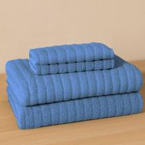 Jogo 04 Toalhas Soft 2 Banho e 2 Rosto de Algodão Super Macias e Absorventes Casa Dona