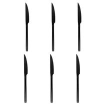 Jogo 06 Facas para Churrasco Inox Ibiza Black Tuut
