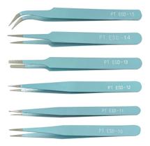 Jogo 06 Pinças Ponta Reta Curva Pontas Finas Costura Artesanato Uso Geral Mosaico Fuxico Jogo 06 Pinças Ponta Reta Curva Pontas Finas Costura Artesanato Uso Geral Mosaico Fuxico