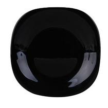 Jogo 06 Pratos rasos Dama em vidro opalino D27,8cm preto L'Hermitage Jogo 06 Pratos rasos Dama em vidro opalino D27,8cm preto L'Hermitage