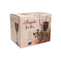 Jogo 06 Taças Cristal P/ Vinho Tinto 350ml Angela - Bohemia