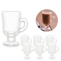 Jogo 06 Taças Xícara Caneca Para Café Cappuccino Vidro 114mL - LYOR Jogo 06 Taças Xícara Caneca Para Café Cappuccino Vidro 114mL - LYOR