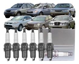 Jogo 06 Velas Ignição Original Ngk Azera Gls 3.3 V6 24v Veracruz 3.8 V6 24v Sorento